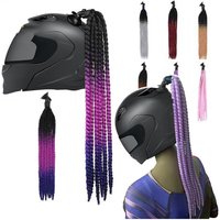 AliExpress NONE Detachable Sucker Boxing Dreadlocks Ponytail Wig Cycling Helmet Decoration Accessories Weaving Braids Motorcycle Helmet Ponytail