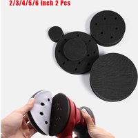2 Pcs Interface Pad 2/3/4/5/6 Inch Hook and Loop Soft Sponge Cushion Buffer Pads for Sanding Disc Orbital Sander Pads