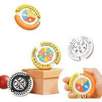 1/4PCS Wheel of Fate Rotating Compass Keychain Abstract Trendy Toy Desktop Decor Decision Making Fidget Toy For Adults Kids Gift