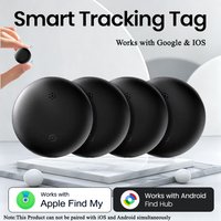 1-4Pcs Dual System GPS Tracker Tag Android Finder Compatible with IOS&Google Find Hub APP Bag Keys Wallet Finder Anti-Lost Tag
