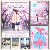 I Want To Eat Your Pancreas Poster HD posters Self-adhesive waterproof ideal for living room bedroom bar decoration