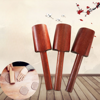 Wooden Pottery Teapots Purple Clay Teapot Making Tools DIY Ceramic Purple Clay Teapots Making Wood Hammer for Beating Clay Board