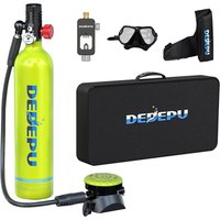 DEDEPU 1L S5000A Backup Air and Oxygen Tank Kit – 20-25 Minutes Diving Mini Scuba System, Professional Diving Equipment Set