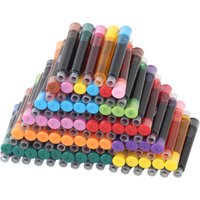 12-36PCS/Set Colourful Ink Sac Fountain Pen Ink Cartridges Refills Ink 3.4mm Refillable Refills Drawing School Office Supplies