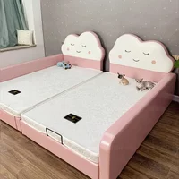 -Princess Children Bed Cream Minimalist Modern Double Single Mother Confortable Bed French Kid Girls Boy Muebles Salon Furniture