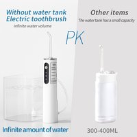 USB Rechargeable Portable Water Flosser, 360° Rotating Tip, Waterproof Oral Irrigator for Adults
