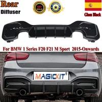 MagicKit für BMW 1er M Sport F20 F21 M135i M140i 120d 114d 118d 2015 2016-2019 Heckstoßstangendiffusor Lipgloss Schwarz