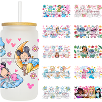 Cartoon Girl Coquette Bow UV DTF Stickers Ready to Transfer Cup Wrap Custom Labels DIY Craft For Libbey Can Glass Tumblers Mugs