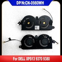 0980WH New Original For Dell XPS 13 9370 9380 P82G Laptop Cooling Fan DC05V 0.4A Cooler Fan CN-0980WH 980WH Heatsink Radiator