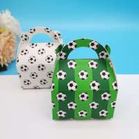 Mini boîte à bonbons de Football, 10 pièces, dessin animé, Portable, cadeau d'anniversaire pour enfants, sacs d'emballage de chocolat, décor de fête