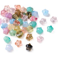 10pcs Acrylic Imitation Stone Bead Star Shaped Spacer Loose Beads for DIY Necklace Bracelet Phone Chain Jewelry Making Findings