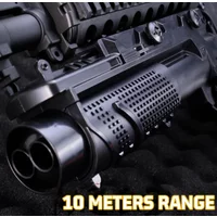 Gel Balls Grenade Launcher with Double Barrel Double Bell M203 Short Plastic Launcher Toys for Paintball Shooting Kids Toys M203