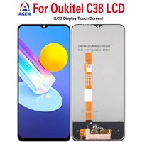 AKEW 6.6'' New Original For OUKITEL C38 LCD Display Oukitel C38 Touch Screen Digitizer Assembly Phone Replacement Pantalla Parts
