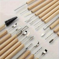 11pcs DIY Clay Tool Set - Cold Porcelain and Polymer Clay Molding Tools with Carving, Ceramic, and Pottery Molds