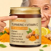 Turmeric + Vitamin C Day Night Cream, Collagen, Refresh Skin, Face, All Ages, 80g/2.82oz, All Skin, Daily Use