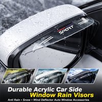 Durable Acrylic Car Side Window Rain Visors Anti Rain Snow Wind Deflector Auto Window Accessories