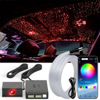 New Upgrade RGBW Split Fiber Optic Star Shaped Ceiling Light Kit, Smartphone Application Wireless & Remote Control Control