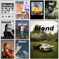 Modern Blond Frank Ocean Hypebeast Rap Fashion Album Poster Self-adhesive Wall Mural Art Waterproof Sticker For Bar Room Decor