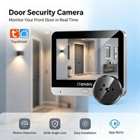 Kamera do drzwi z cyfrowym wizjerem 2K 2.4G Wifi, wbudowany mikrofon, Tuya Smart Security Home 140 ° Szerokokątny noktowizor z funkcją wykrywania radarowego i wizjerem do drzwi z baterią 5000 mAh