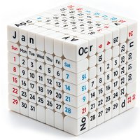 Calendar 7x7 Cube, Speed Cube for Adults, Time and Calendar Magic Cube, Puzzle Cube, 7x7x7 UV Printing Element Cube