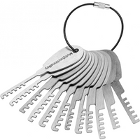 Universal 12 in 1 Master Key Set Foldable Car Lock Double sided Opener Practice Locksmith Equipment Tools
