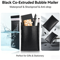 50Pcs Black Bubble Foam Envelope Bag Clothing Packaging Bag Thickened Waterproof Packaging Materials Co Extruded Film Bubble Bag