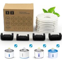 4/8/12Pcs Cat Water Fountain Filters Replacement Activated Charcoal Filter for 2.4L Automatic Pet Drink Dispenser Quad-Filter