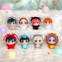 10CM Cute Anime Blue and Locks Series Plush Toy Cartoon Role Creativity Kawaii Animal Form Stuffed Toy Keychain Birthday Gift
