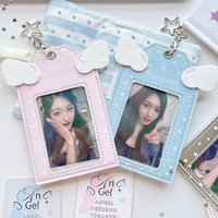 Angel Wings 3 Inch Kpop Photocard Holder PU Idol Photo Polaroid Card Case Display Bag Pendant