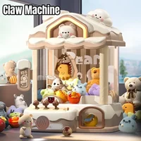 Mini Claw Plush Machine Toys for Kids Coin Operated Play Game Vending Arcade Crane Doll Machines Music Children Birthday Gifts