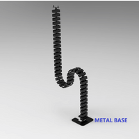 ISRTAO Metal base Wire Cable Sleeve Under Desk Wire Management Workstation Snake Wire Organizer Management Cleaning Pipe Conduit