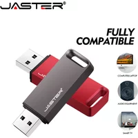 JASTER Red Metal USB Flash Drive 128GB High Speed Pendrive 64GB Free Key Chain Usb Memory 32GB Real Capacity Usb Memoria 16GB