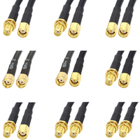RG58 Cable 50 Ohm RP-SMA/SMA Male to SMA Male & Female connector Coaxial Extension Jumper Cable
