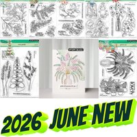 Flower Series Birds 2026 New Metal Cut Dies and Clear Stamps Scrapbooking to Make Paper Engraving Frames Card Craft Set