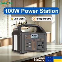 jsdsolar 100W 76.8WH Bateria LiFeP04 Zasilacz Awaryjny Przenośny Generator Dużej Mocy Wszystko w Jednym Sprzęt Kempingowy Sterowanie Aplikacją Smart APP Do RV Obsługa Paneli Słonecznych z Lampą LED