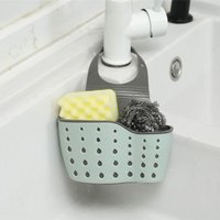 Sink Hanging Basket Adjustable Sponge Holder Drain Rack No Drill Kitchen Faucet Dishwashing Organizer
