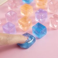 10pcs Ice Block Pinching Plush Toy Square Soft Mud Pressure Ball Squeezing Toy Pressure Relieving Sensory Toy Children Adult