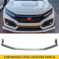 For Honda Civic 10TH FK8 Type-R Carbon Fiber Front Lip Bumper Spoiler Car Styling