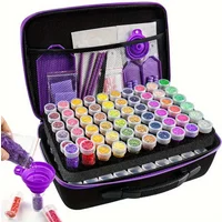 5D Diamond Painting Tool Accessories Set Suitcase | Includes Point Diamond Pen/Pen Holder/Resin Accessories, Portable Storage, D