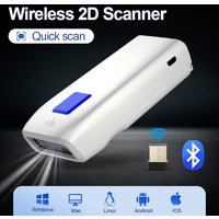 NETUM Bluetooth Barcode-Scanner Tragbarer 2D-Barcodeleser für Expresslieferung und Logistik Drahtlose 2,4G USB-Verbindung