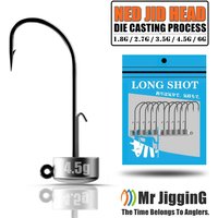 Mr JigginG 10pcs Ned Rig Jig Head Fishing Hooks 1.8/2.7/3.5/4.5/6g Soft Worm Lure Bass Fish Pesca Rockfish Trout Accessories