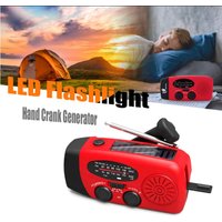 Hand Cranked Generator Power Bank Solar Weather Radio Outdoor Emergency Portable USB Interface Charging Suitable Outdoor Use