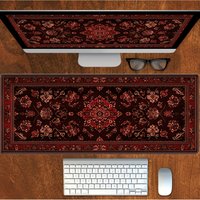 Vintage Persian Pattern Mouse Pad Desk Mat Gaming Mats Non-Slip Stitched Edge Desk Accessories Computer Mousepads Tapis Souris