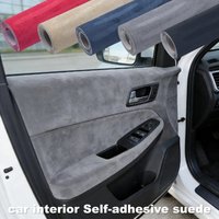 Rouleau de tissu en suède auto-adhésif réversible multi-usage, super résistant, pour pièces intérieures de voiture, canapé, et réparation de trous de porte