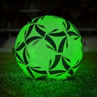 ..1Pro Size 5 Soccer Ball - Durable, Machine-Sewn & Glow-in-the-Dark Design for All-Weather Play..