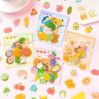 60pcs Cut Sticker Pack Expression Pet Sticker Korean Cartoon Expression Hand Account DIY Gu Card Decoration Sticker 4 Models