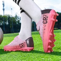 New Hot Children Football Boots Outdoor Trainers Soccer Shoes for Kids Boys Girls Hook Loop Football Cleats Futsal Sneakers31-39