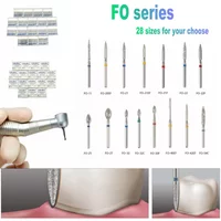 10pcs Flame Dental Diamond Burs Diamond for High Speed Handpiece Teeth Polishing Tool Dentistry Palatal and Occlusal Reduction