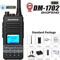 DM-1702 GPS Walkie Talkie Baofeng DMR GPS Radio AES256 Encryption 5W Dual Mode Analog Dual Band SMS Text Massage Alarm function