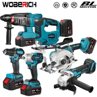 Brushless Electric JigSaw Angle Grinder Electric Impact Wrench Driver Drill Circular saw Hammer Drill Combo bits Power tool sets